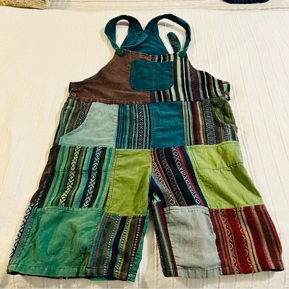 Colorful Patchwork Overalls - Picture 3 of 8